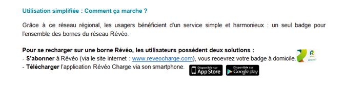 Reveo rechargez votre v�hicule