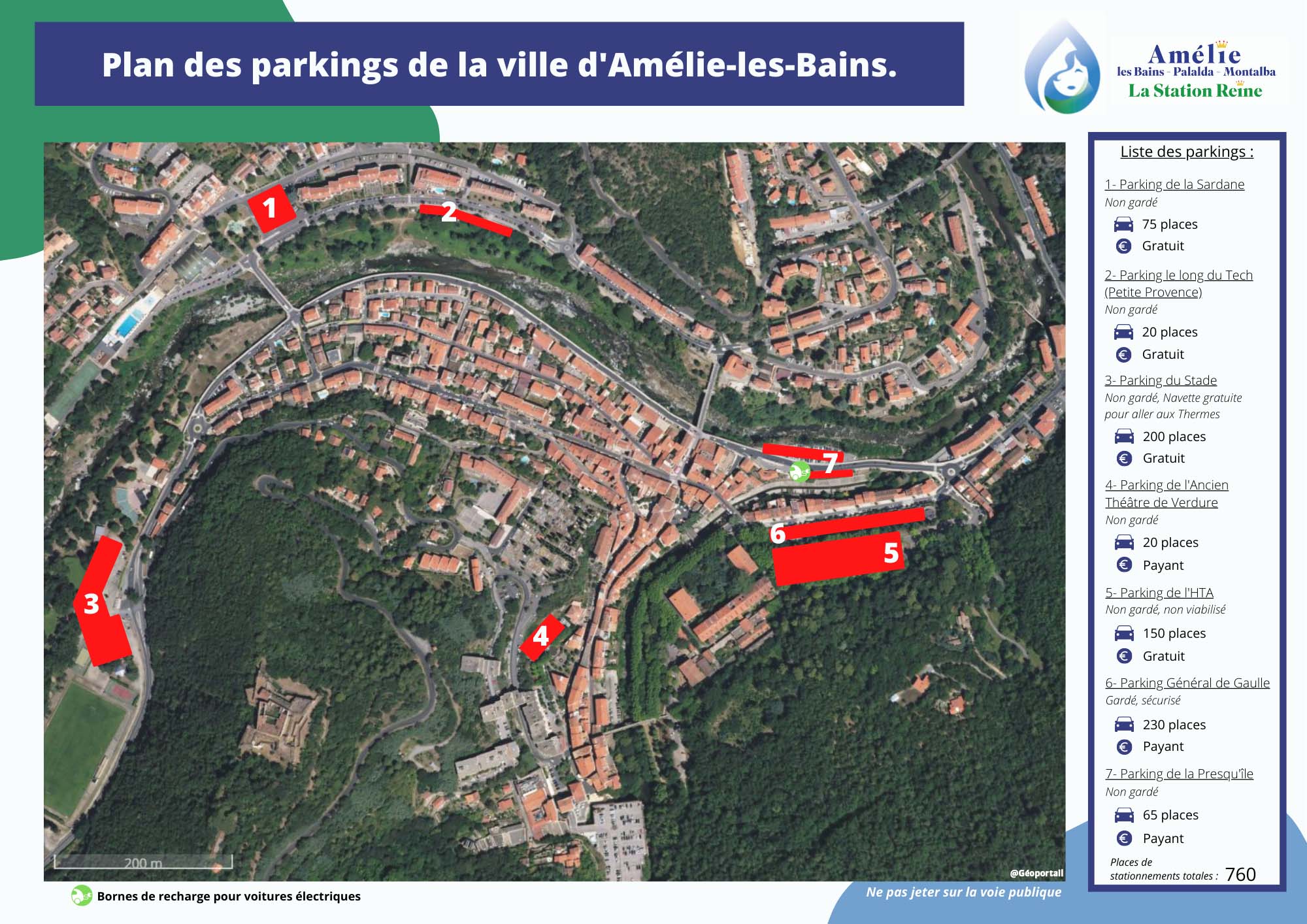 Informations stationnements  Amlie-les-Bains Palalda