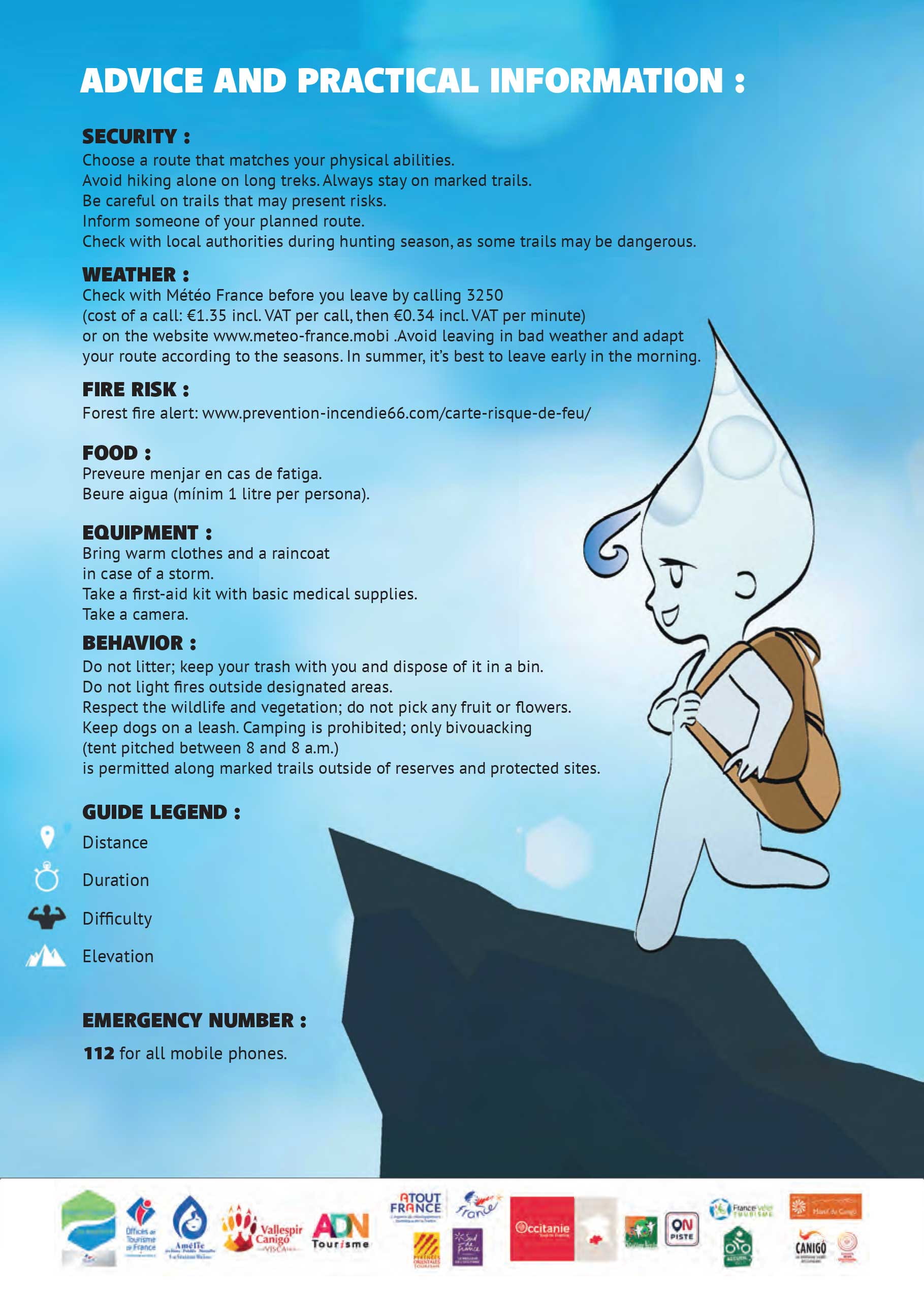 Consignes de s�curit� Randonn�es et Balades au d�part d'Am�lie-les-Bains Palalda